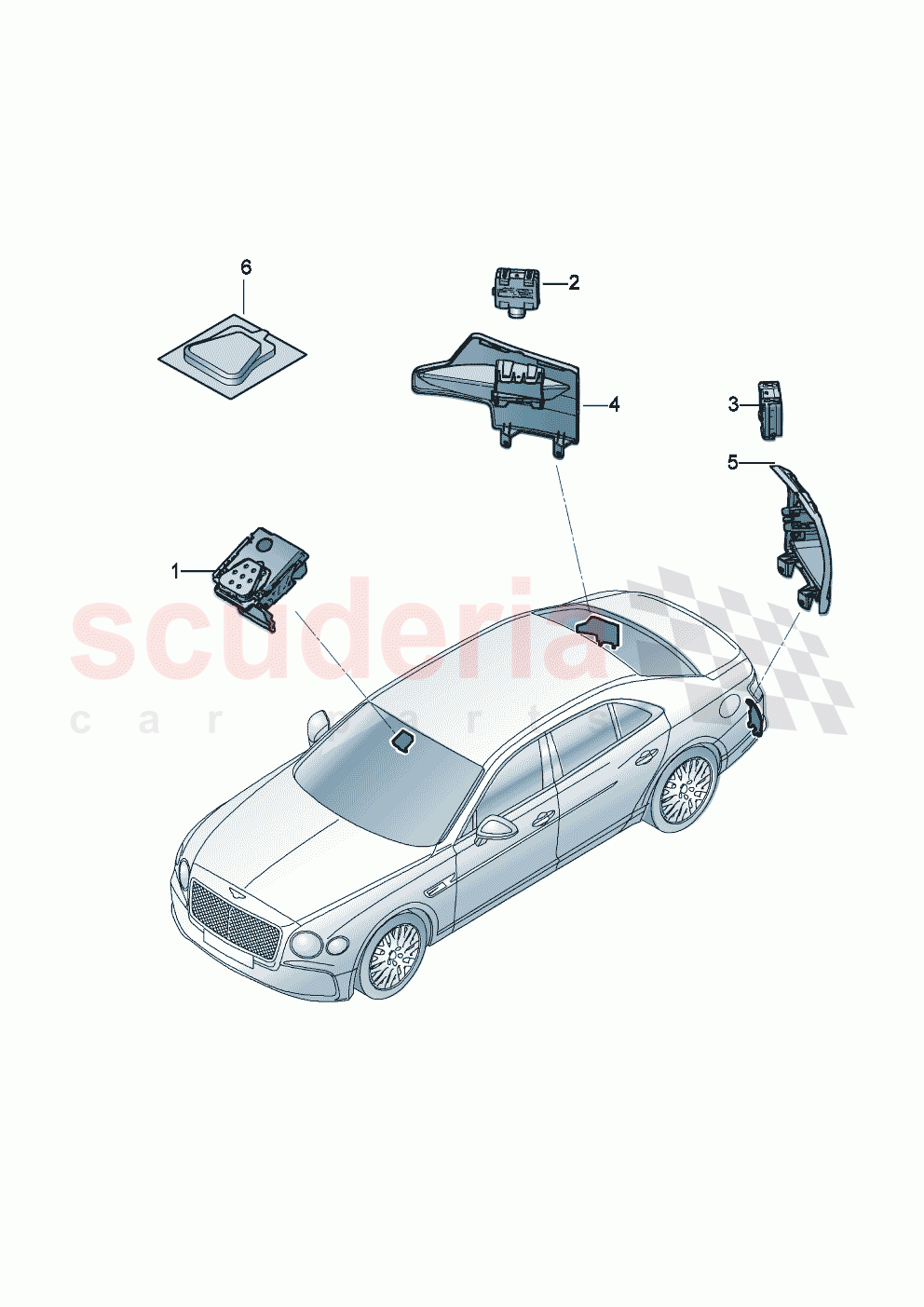 Control unit for lane change assist of Bentley Bentley New Flying Spur (2020-2024)
