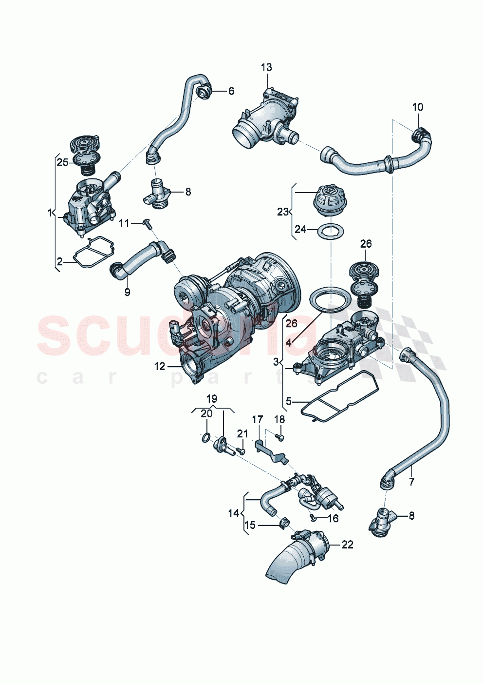 Crankcase housing ventilation D >> - MJ 2022 of Bentley Bentley New Flying Spur (2020-2024)