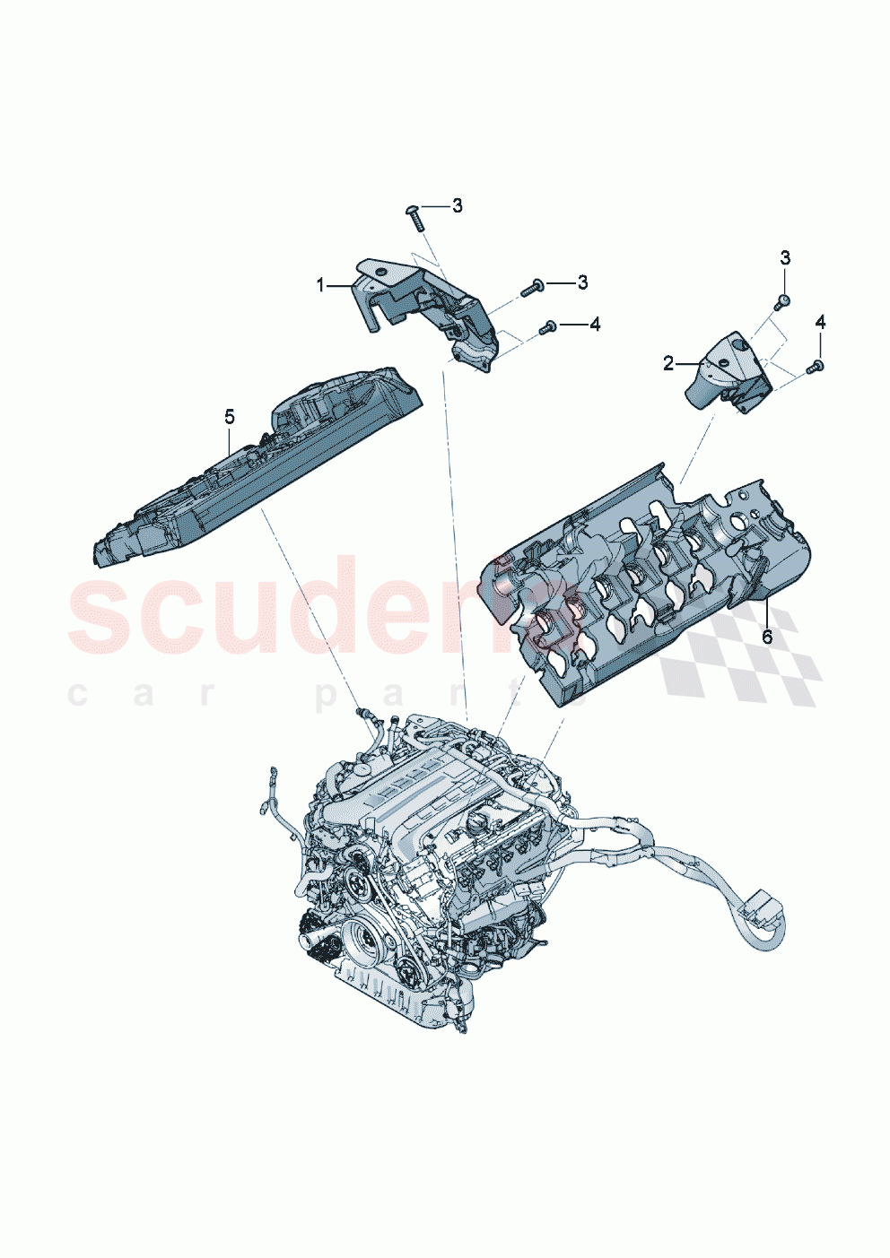 Guard plate Noise insulation Engine of Bentley Bentley New Flying Spur (2020-2024)