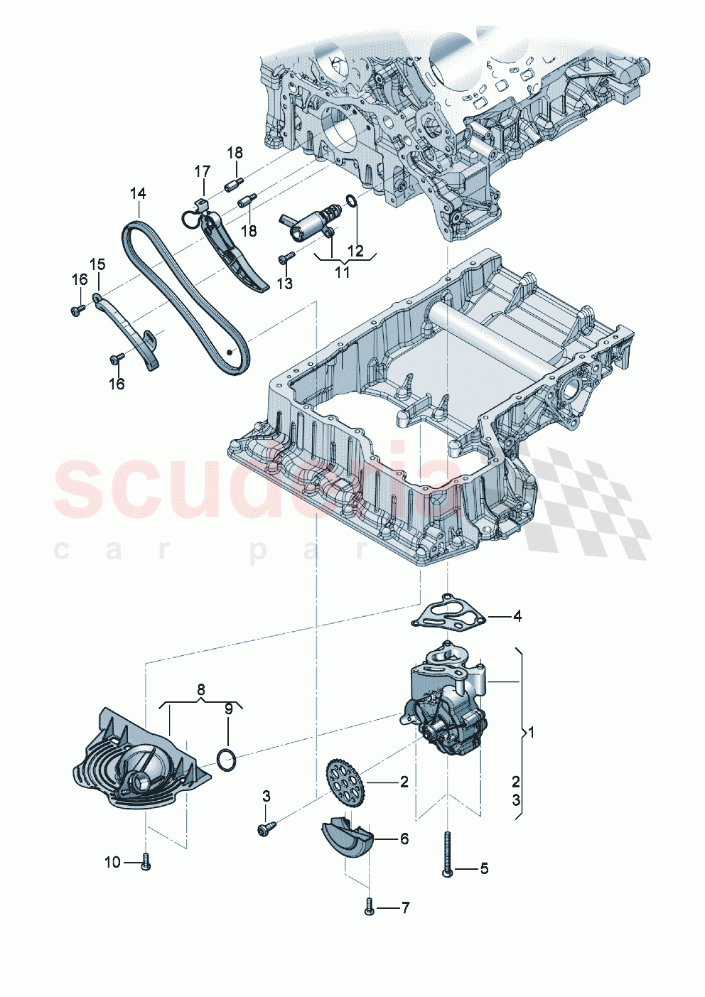 oil pump oil strainer Control valve drive for oil pump of Bentley Bentley New Flying Spur (2020-2024)