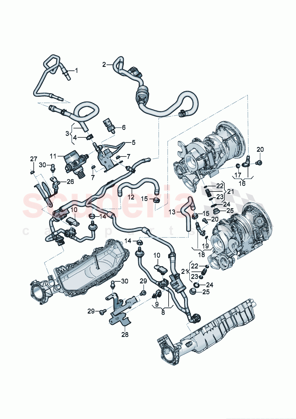 Fuel supply line Breather line Valve for active charcoal canister of Bentley Bentley New Flying Spur (2020-2024)