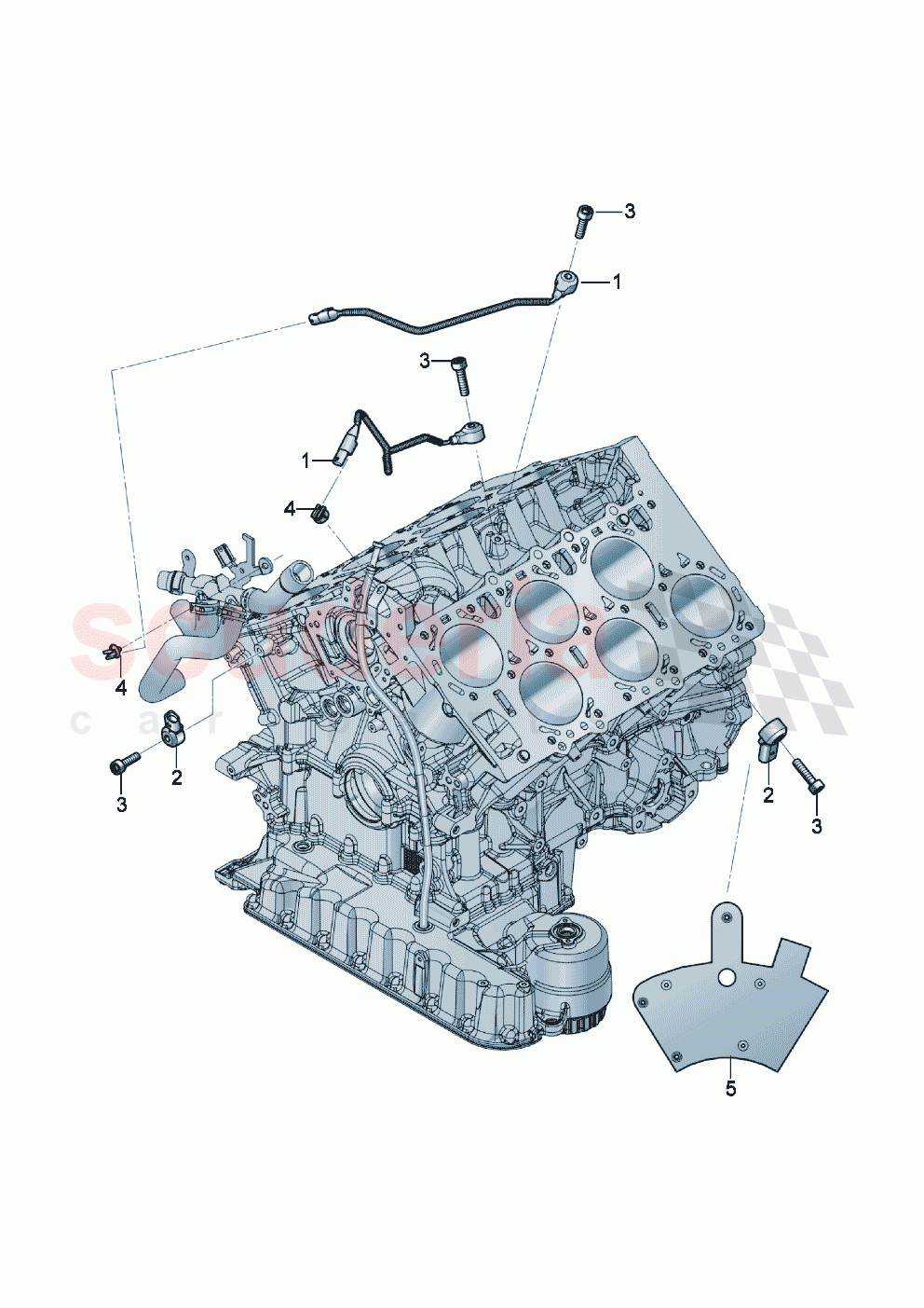 Knock sensor knock sensor with wiring harness of Bentley Bentley New Flying Spur (2020-2024)