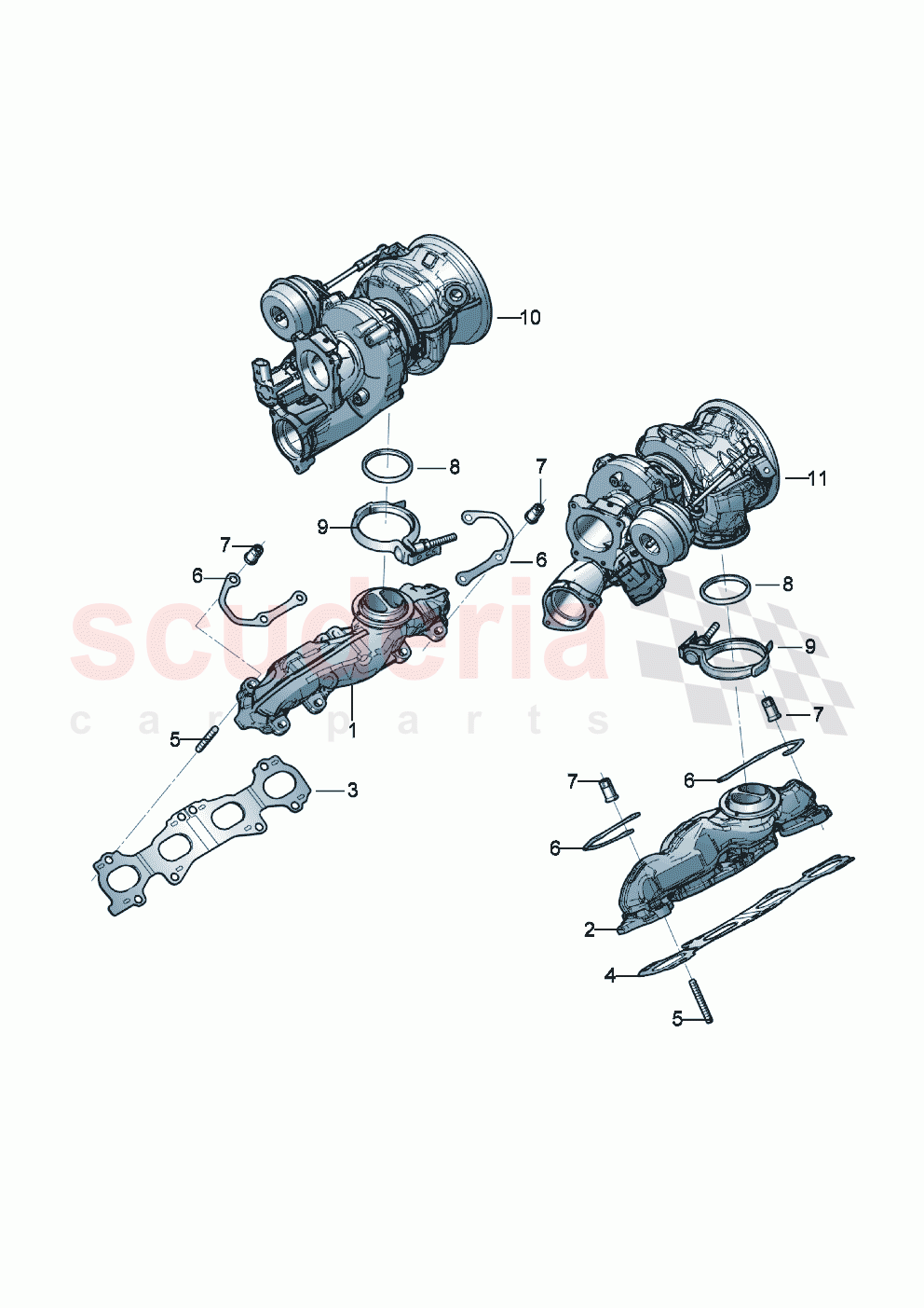 Exhaust manifolds of Bentley Bentley New Flying Spur (2020-2024)
