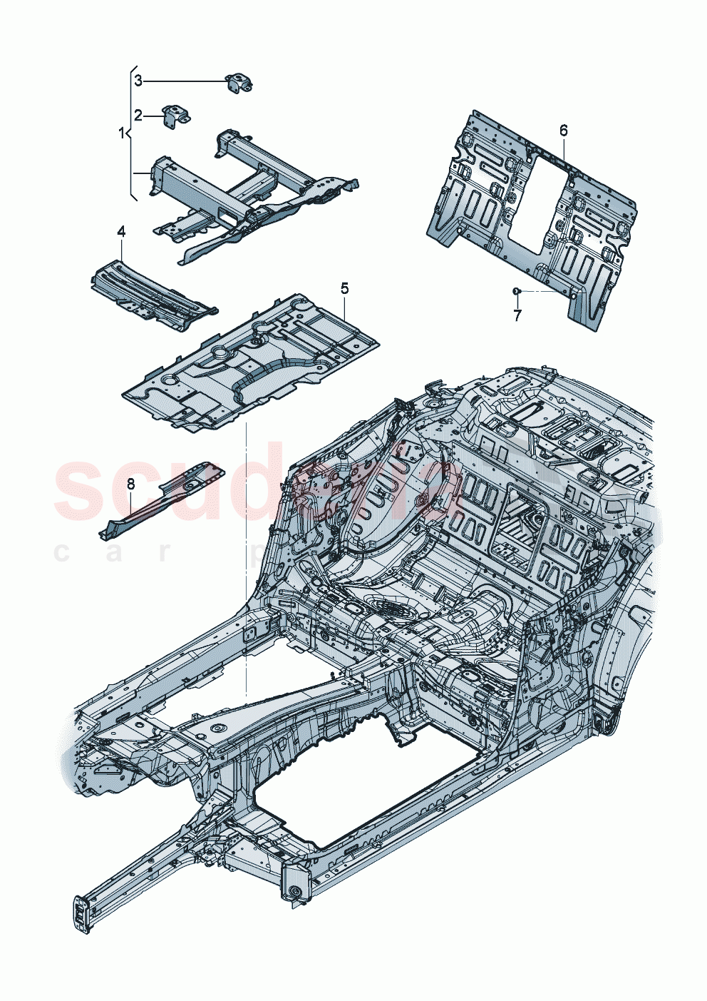 Body repair Seat support of Bentley Bentley New Flying Spur (2020-2024)