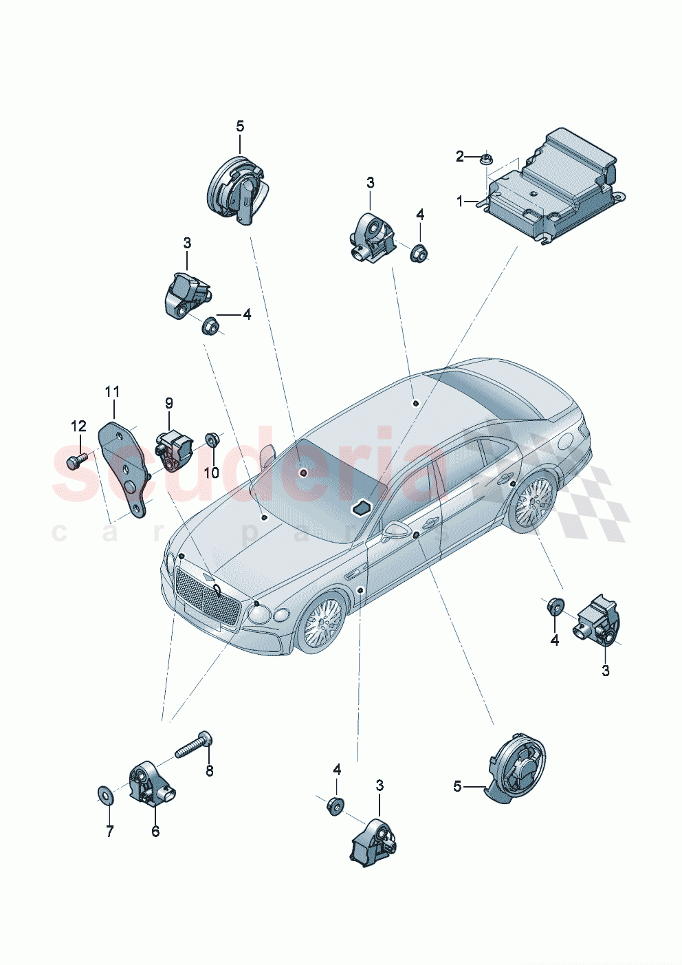 electrical parts for airbag of Bentley Bentley New Flying Spur (2020-2024)