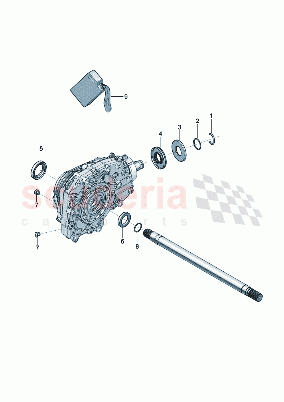 Front axle differential Service parts of Bentley Bentley New Flying Spur (2020-2024)