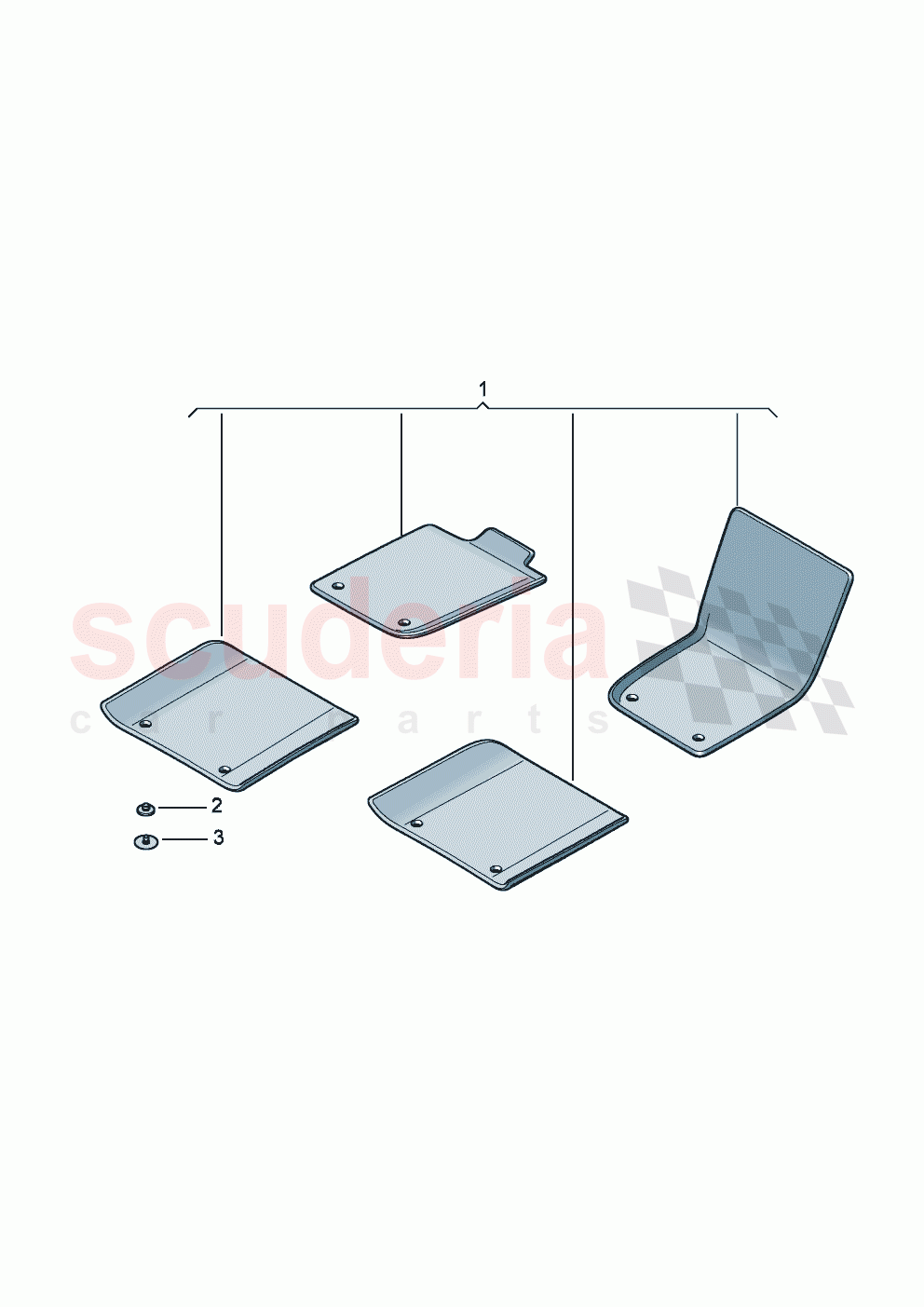 Floor mat D - MJ 2024>> of Bentley Bentley New Flying Spur (2020-2024)