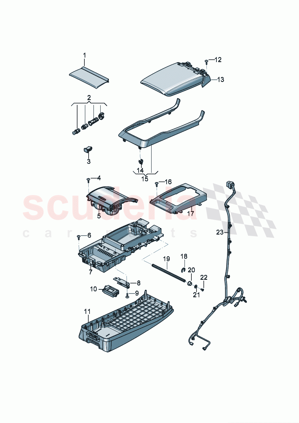 Armrests, foldable of Bentley Bentley New Flying Spur (2020-2024)