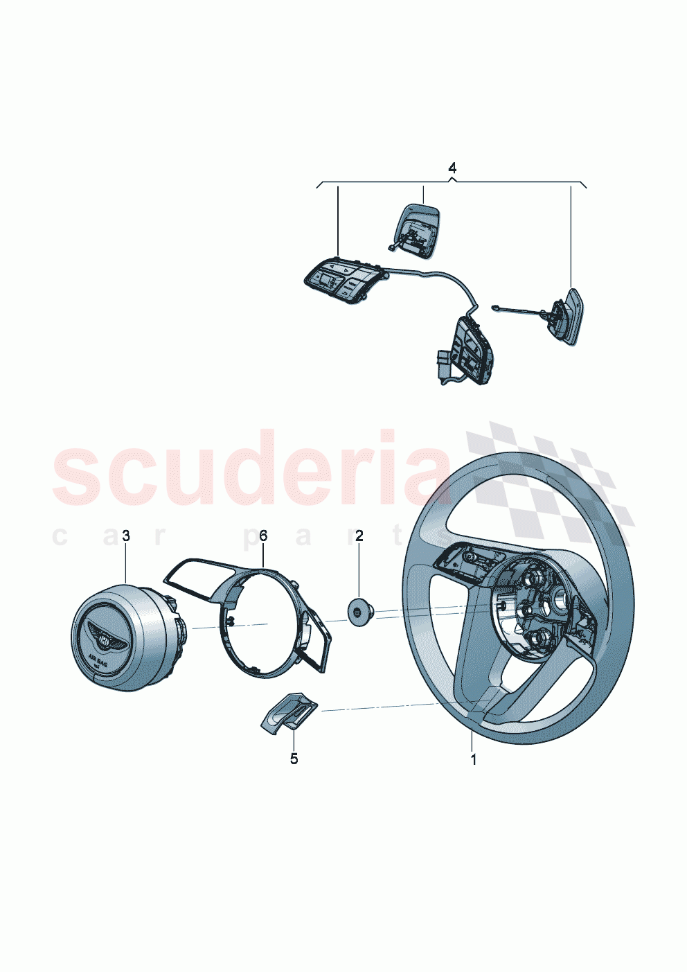 Steering wheel D >> - MJ 2020 of Bentley Bentley New Flying Spur (2020-2024)