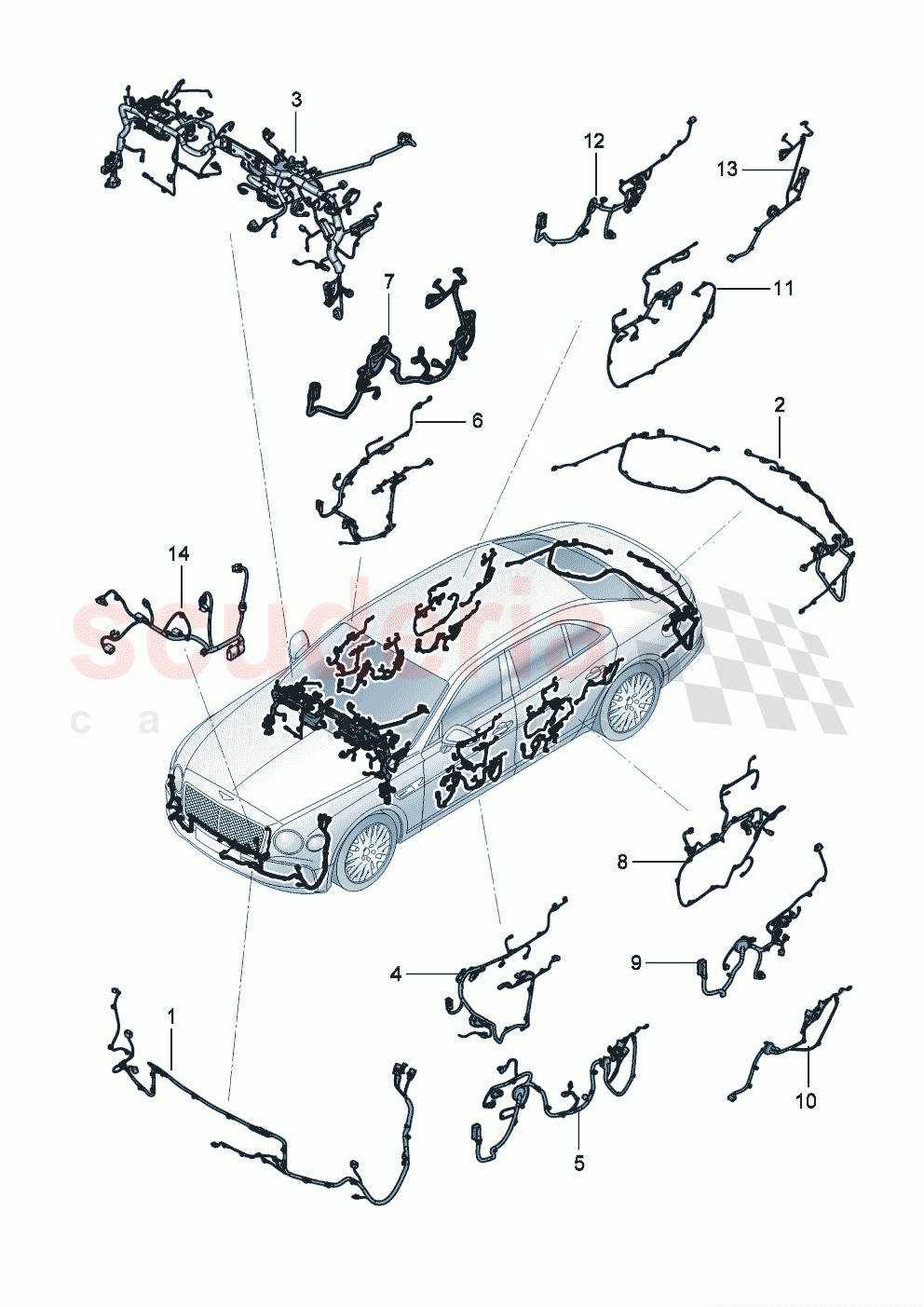 Additional wiring sets of Bentley Bentley New Flying Spur (2020-2024)