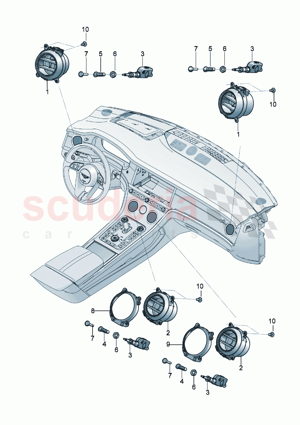Air vent air regulator of Bentley Bentley New Continental Convertible (2025-2026)
