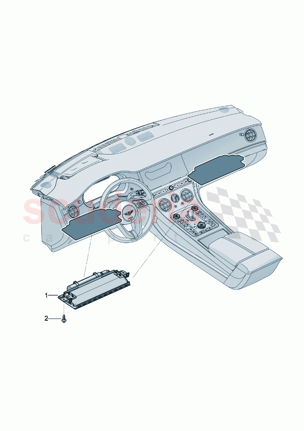 Knee airbag unit of Bentley Bentley New Continental Convertible (2025-2026)