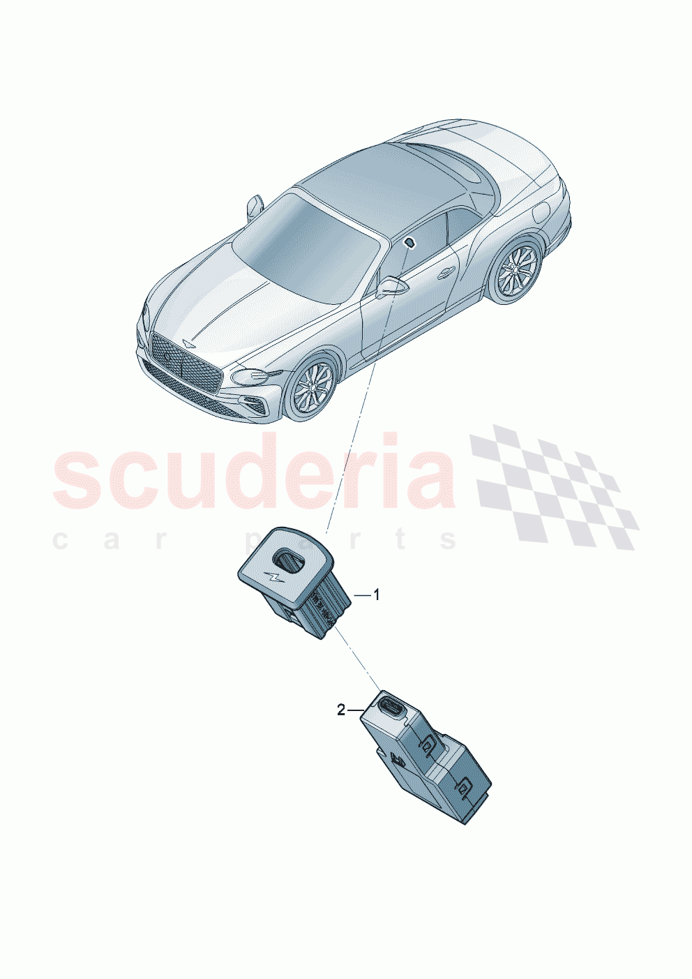 For vehicles with USB interface of Bentley Bentley New Continental Convertible (2025-2026)