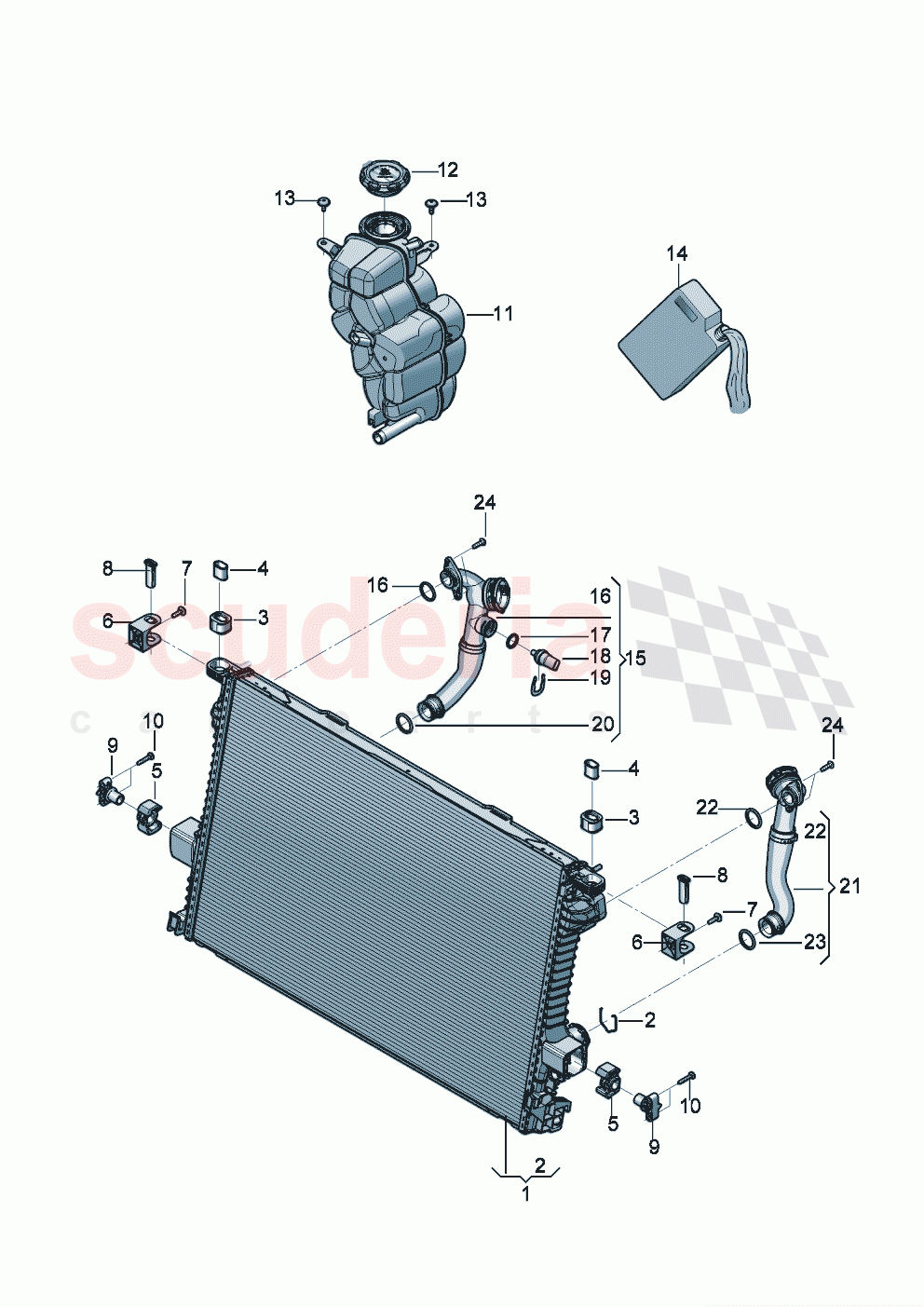 Cooler for coolant Coolant expansion tank Coolant additive of Bentley Bentley New Continental Convertible (2025-2026)