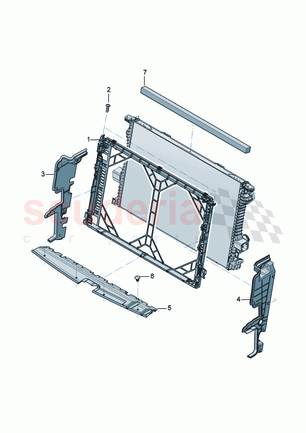 Air guide Cooler for coolant of Bentley Bentley New Continental Convertible (2025-2026)