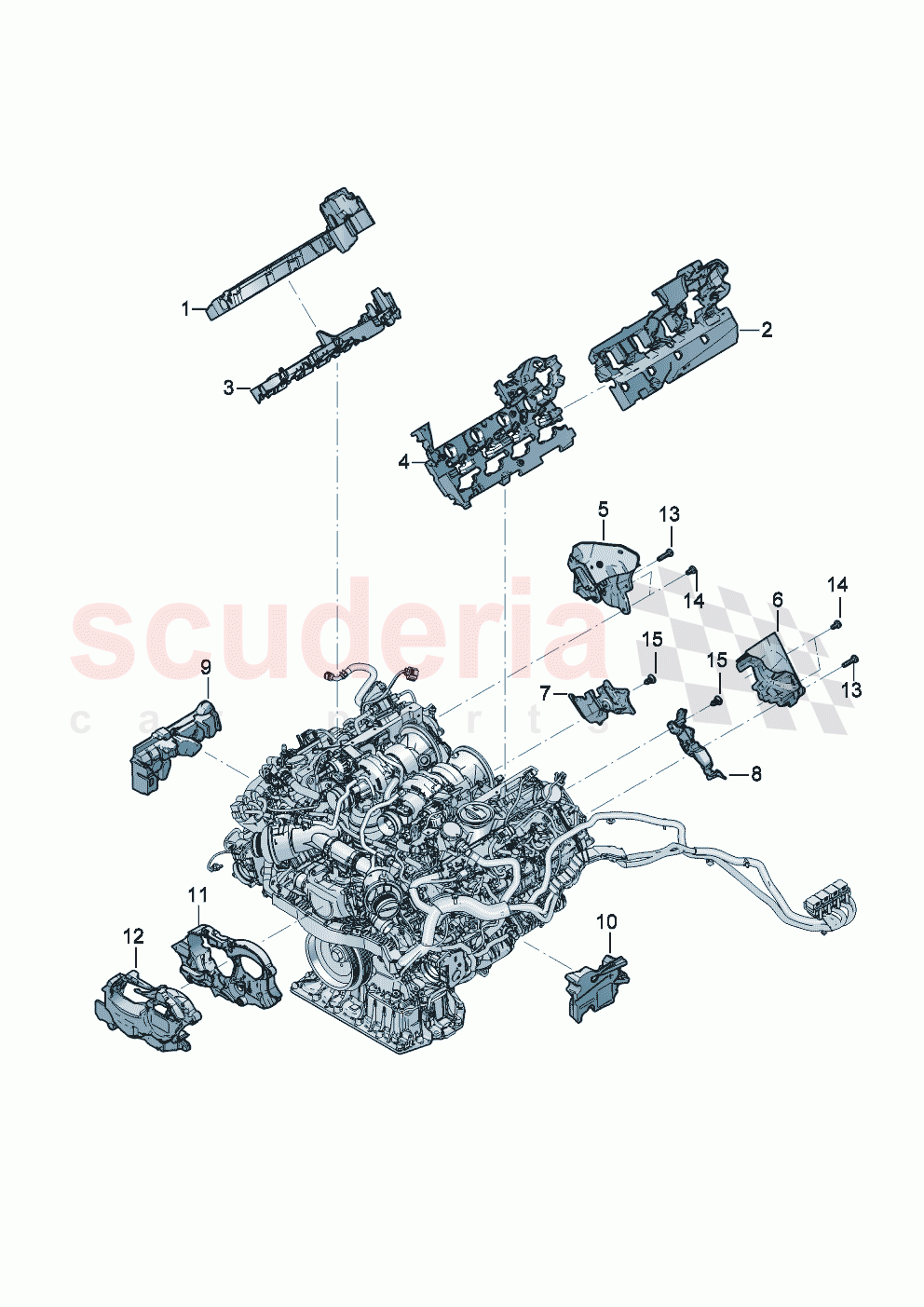 Noise insulation Protective cover Engine of Bentley Bentley New Continental Convertible (2025-2026)