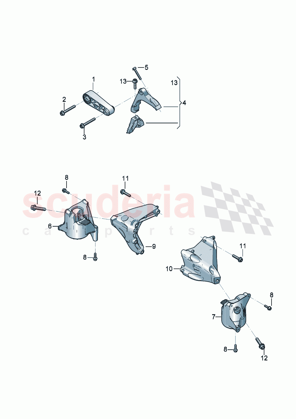Engine brackets engine mounting of Bentley Bentley New Continental Convertible (2025-2026)