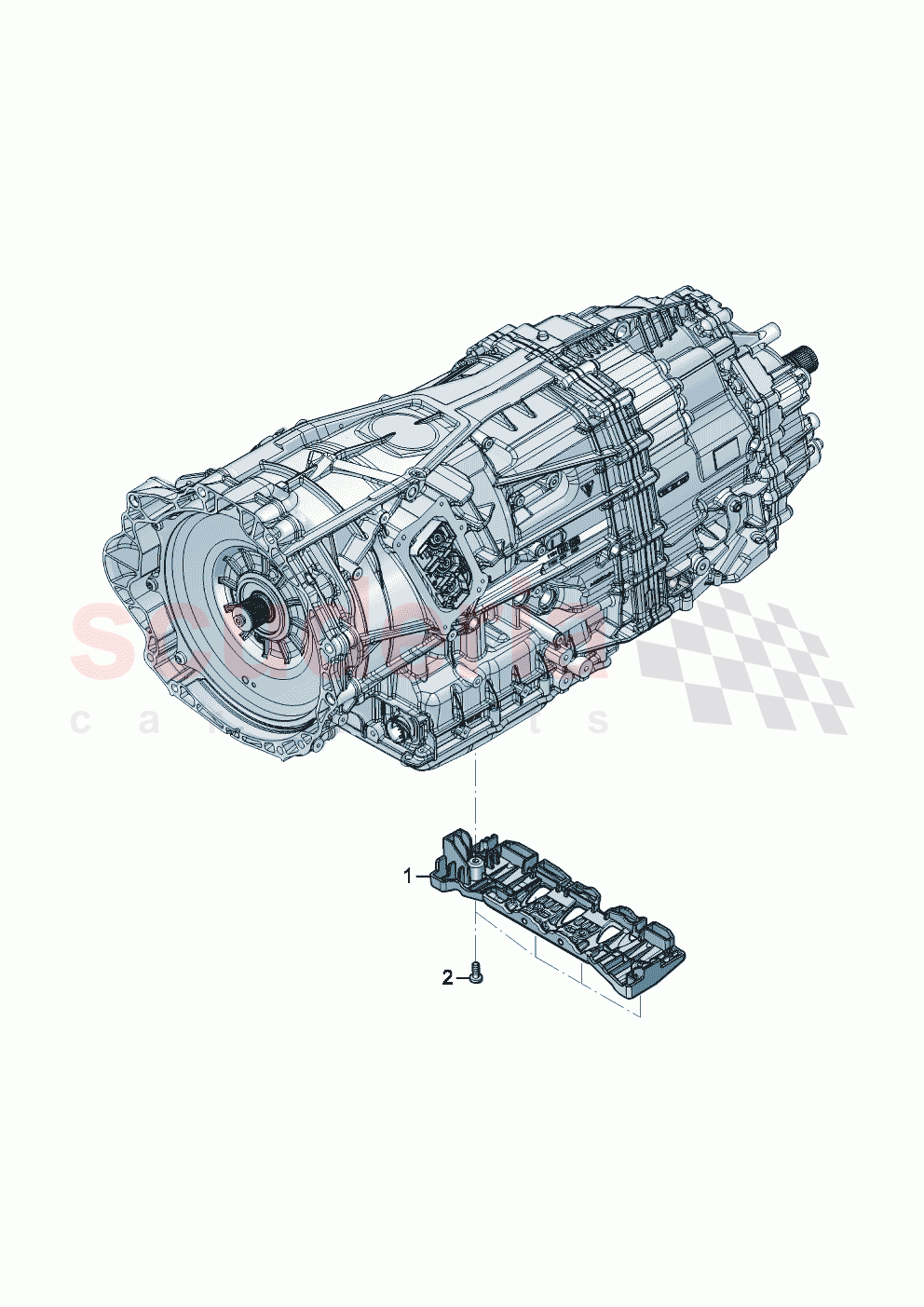 Guard plate for gearbox for 8-speed automatic gearbox of Bentley Bentley New Continental Convertible (2025-2026)