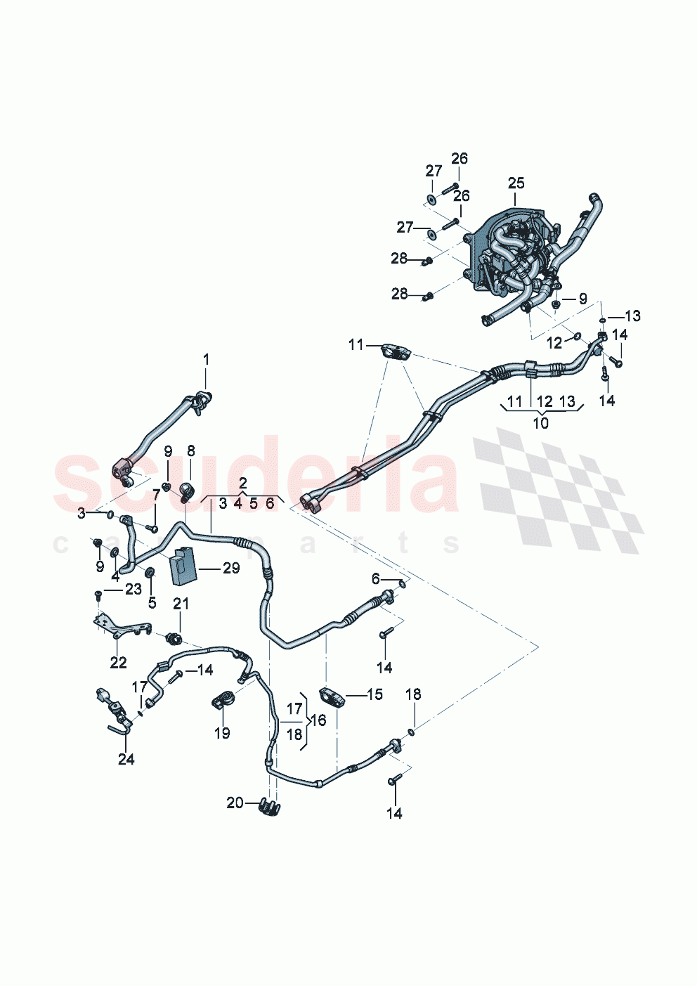 refrigerant circuit Cooling unit for high-voltage battery of Bentley Bentley New Continental GT (2025-2026)
