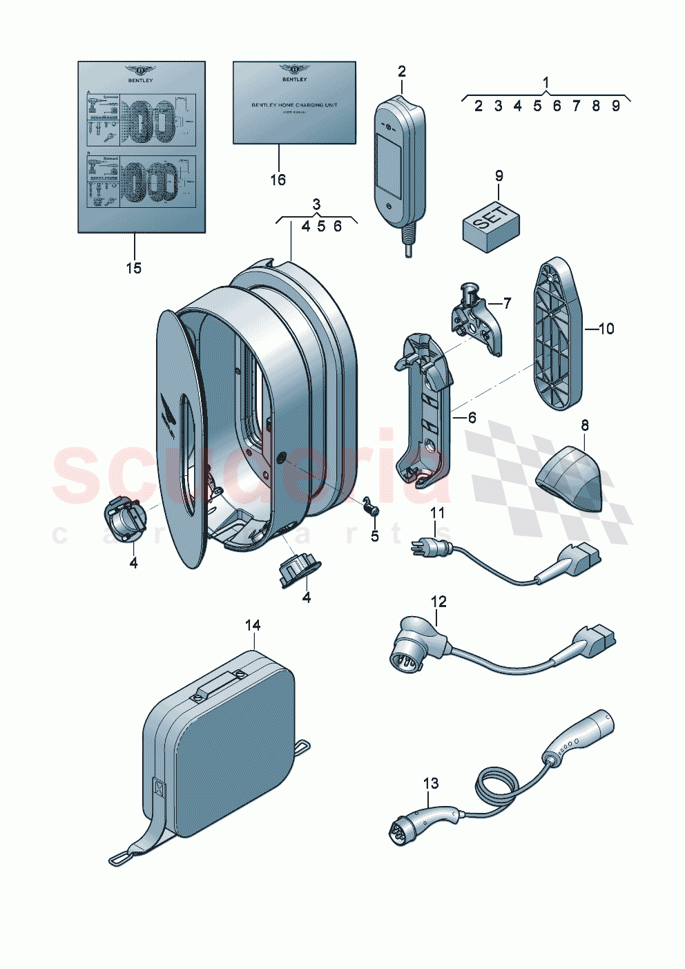 Charger for high-voltage battery of Bentley Bentley New Flying Spur (2025-2026)