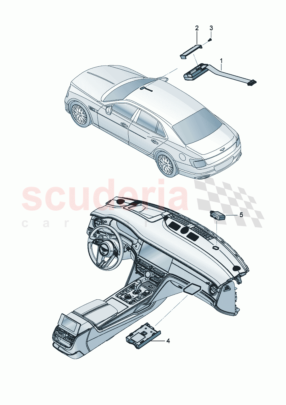 Electric parts for road toll system of Bentley Bentley New Flying Spur (2025-2026)