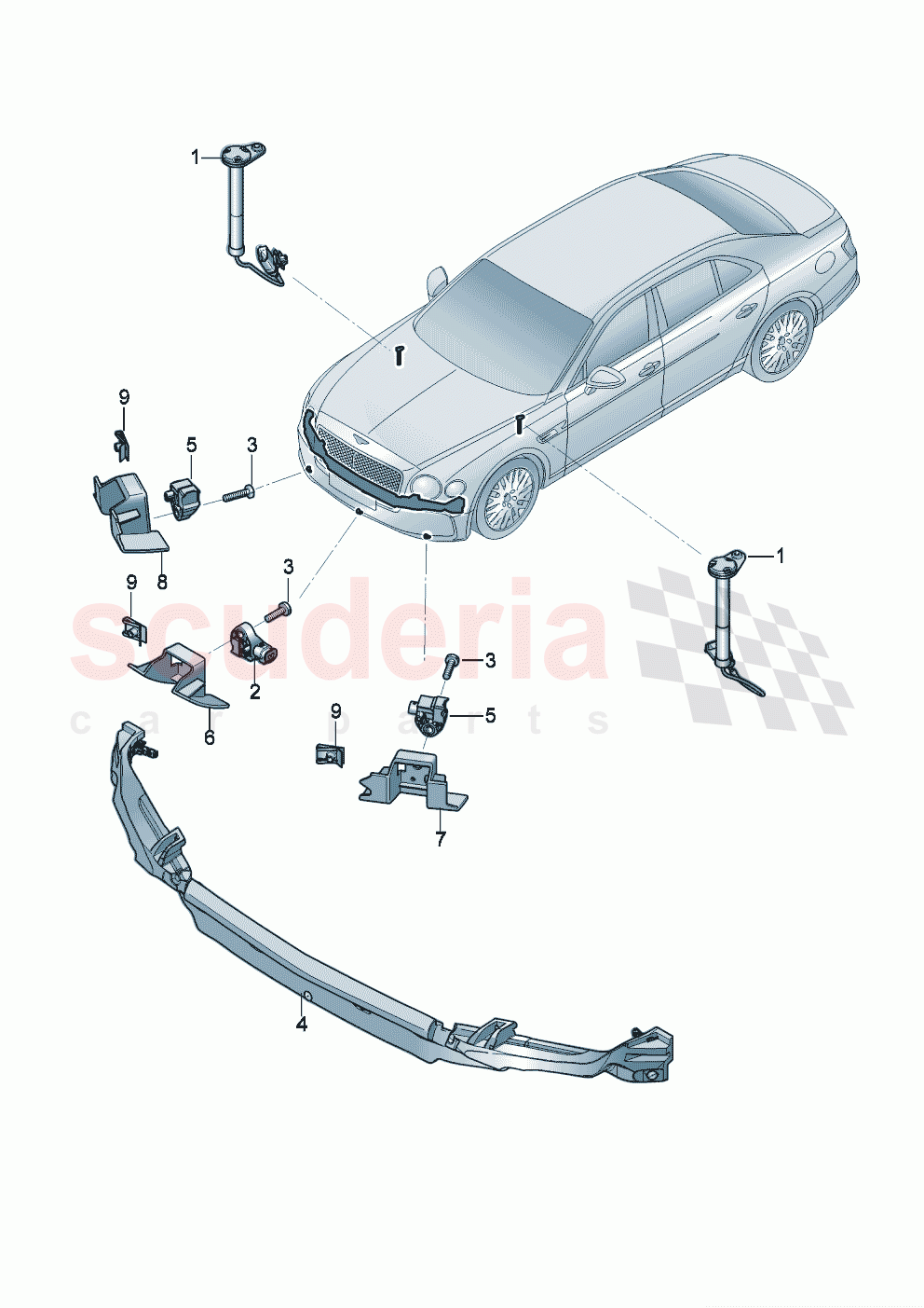 Pedestrian protection of Bentley Bentley New Flying Spur (2025-2026)