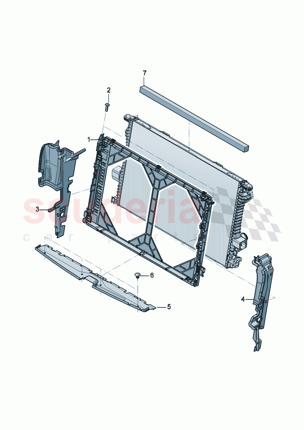 Air guide Cooler for coolant of Bentley Bentley New Flying Spur (2025-2026)