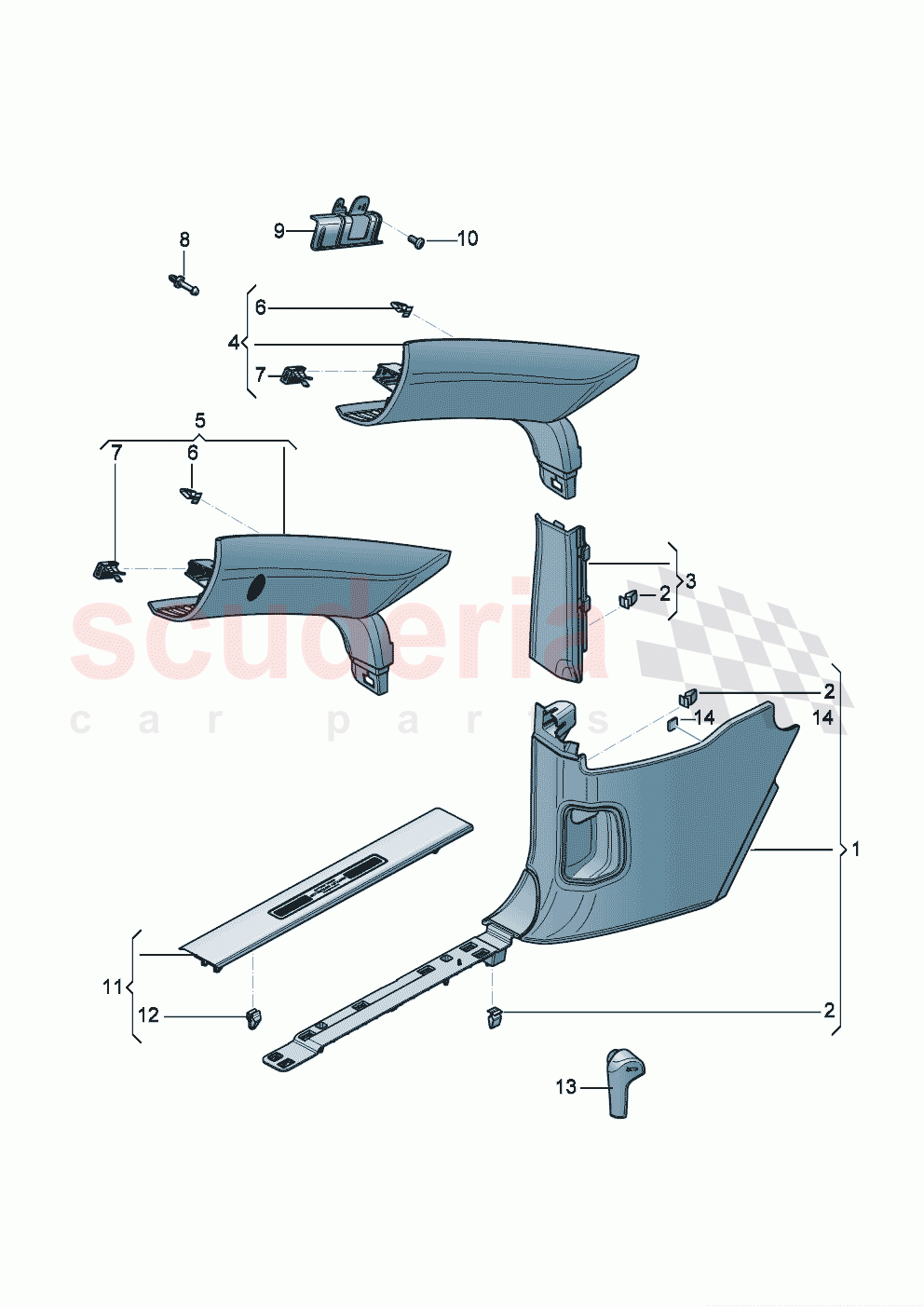 Side panel trim Sill trim strip of Bentley Bentley New Flying Spur (2025-2026)