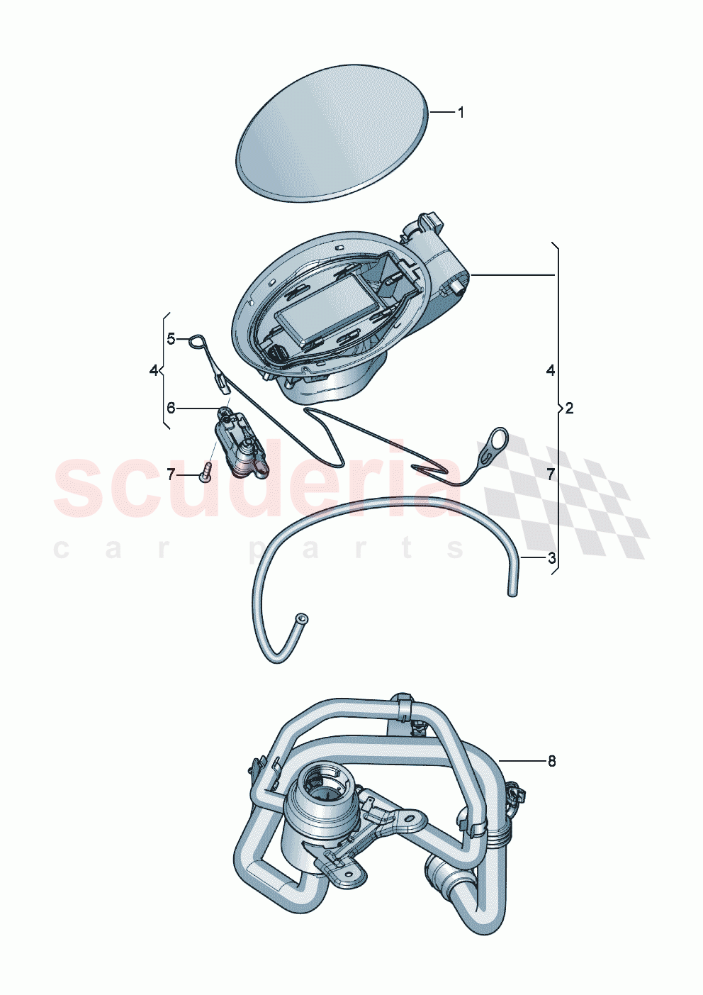 Fuel filler flap of Bentley Bentley New Flying Spur (2025-2026)