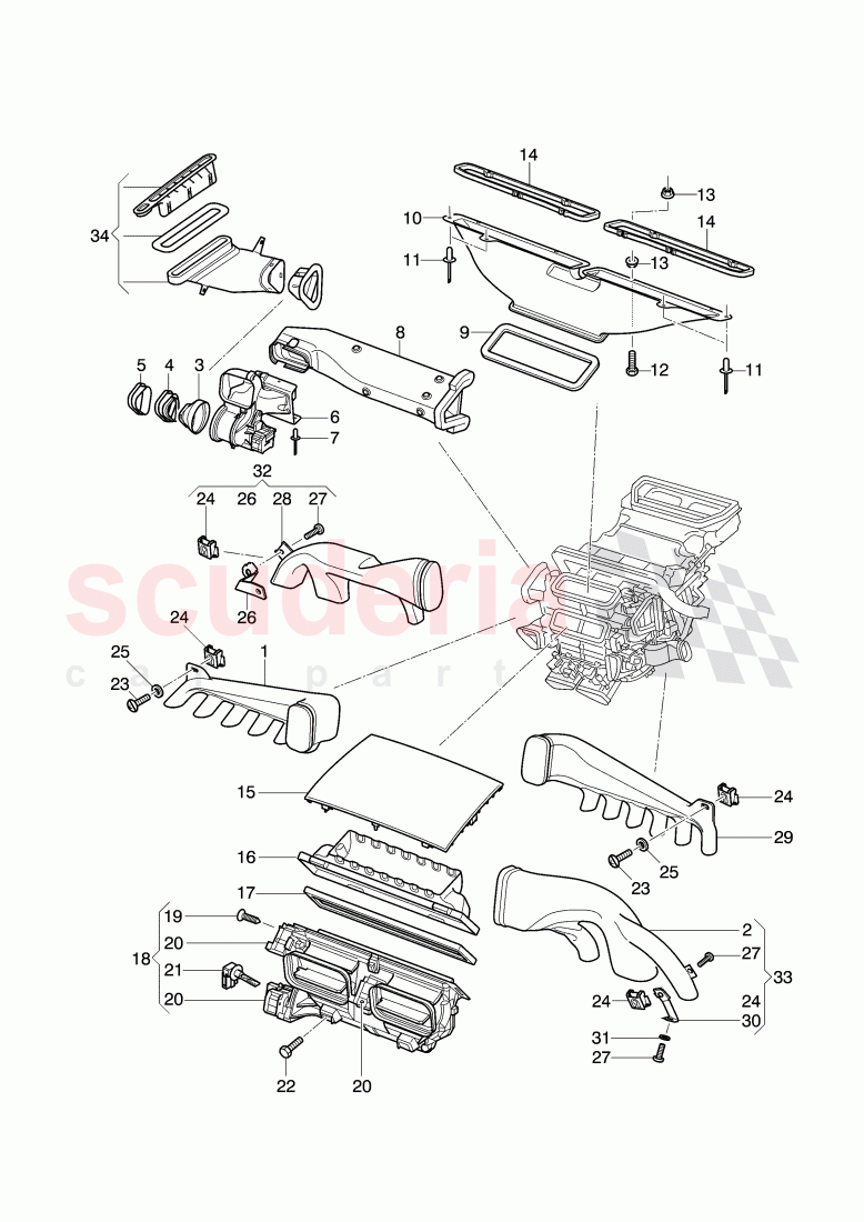 air duct, Heater and ventilation, System of Bentley Bentley Continental Supersports (2017+)