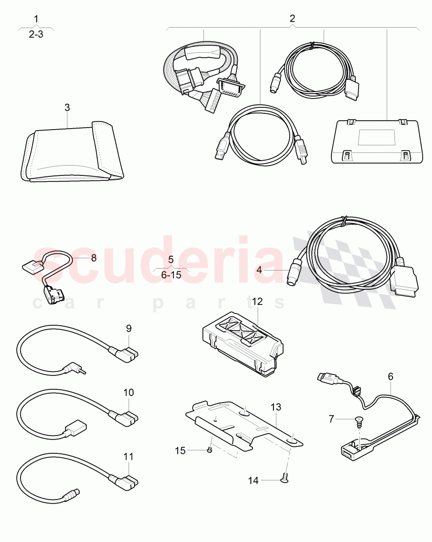 Original Accessories, Adapter wiring set for USB, iPod stowage compartment, D >> - MJ 2011 of Bentley Bentley Continental GTC (2006-2010)