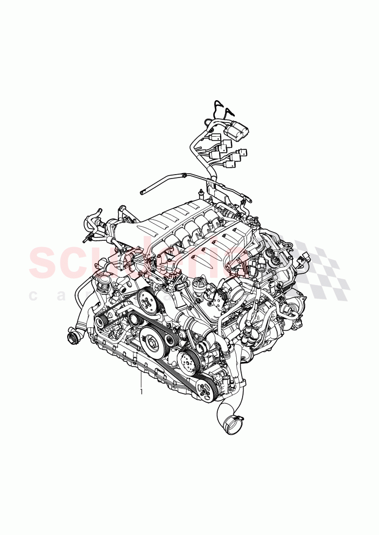 engine, complete, miscellaneousmaterial, Parts set for engine and gear lowering, mounting parts for engine and transmission, D - MJ 2016>> - MJ 2016 of Bentley Bentley Continental GTC (2011+)