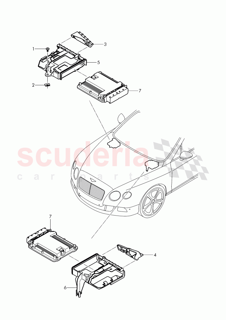 Control unit for petrol engine of Bentley Bentley Continental GT (2011-2018)