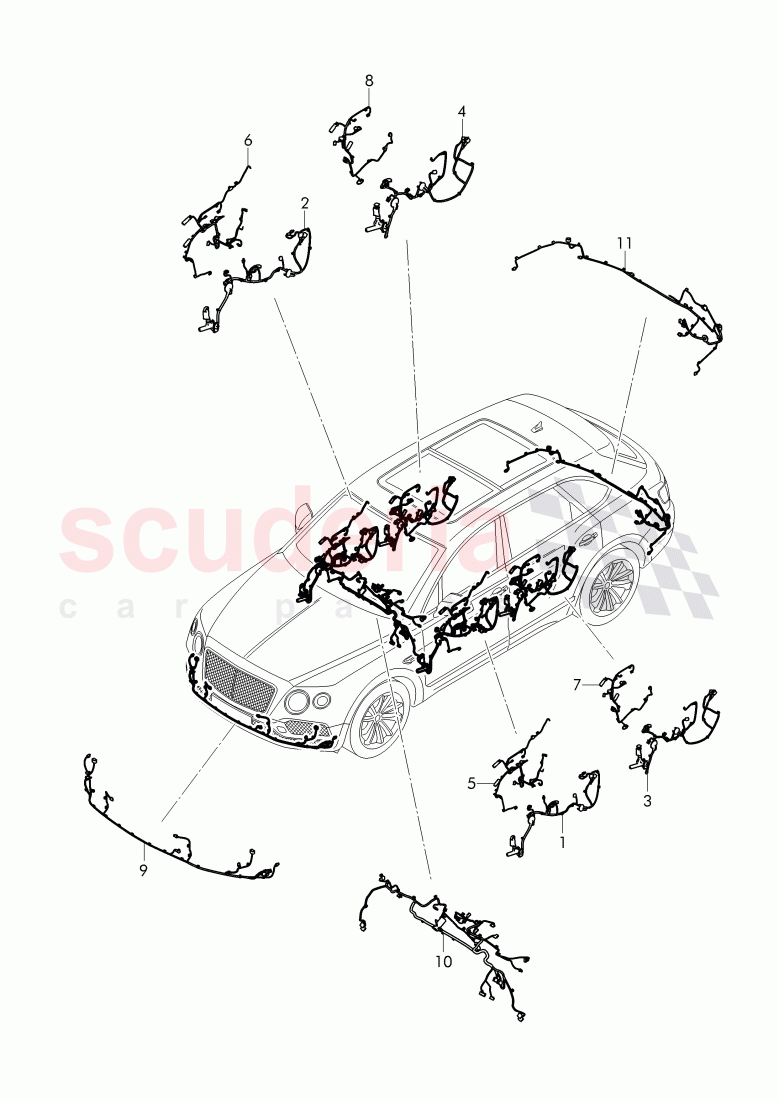 Additional Wiring Harnesses, D >> - MJ 2017 of Bentley Bentley Bentayga (2015-2020)