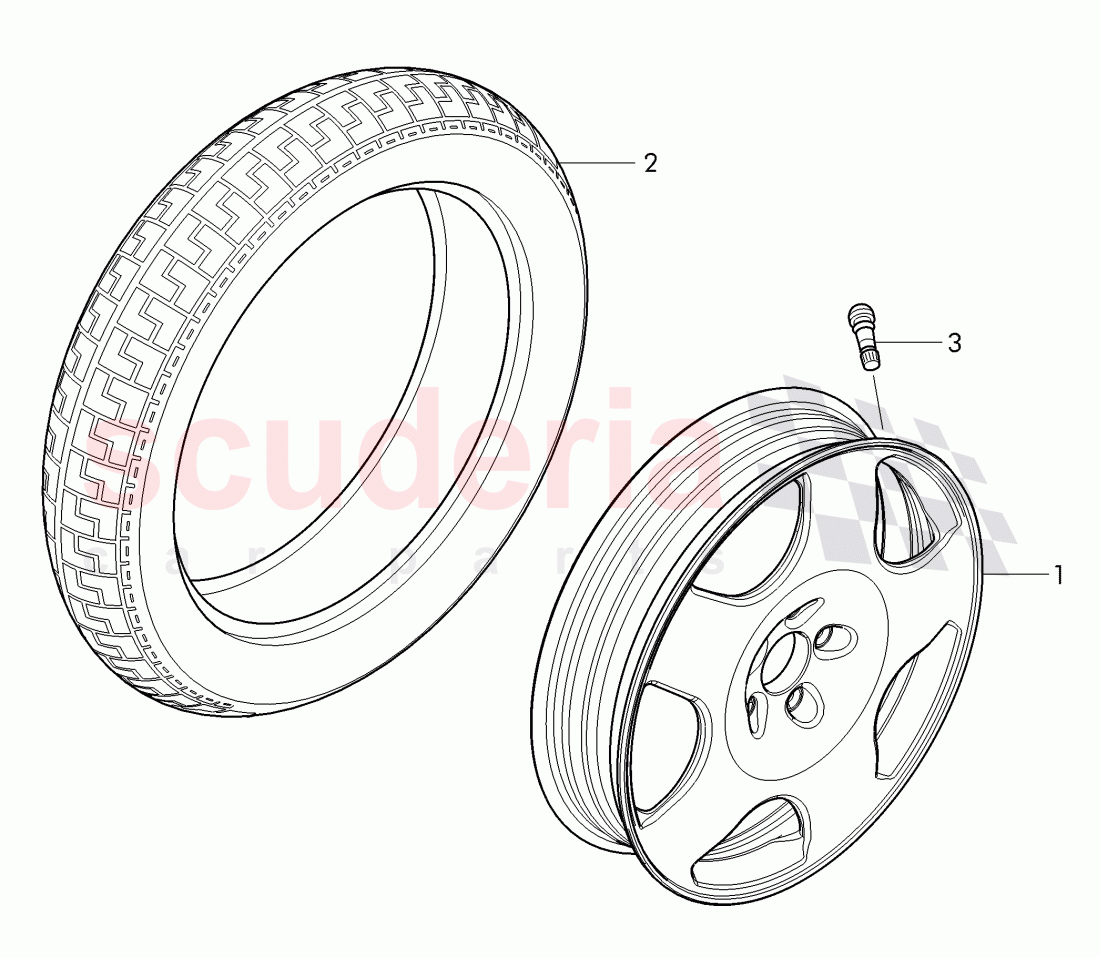 diaginal tire (spare wheel), alloy wheel of Bentley Bentley Continental Supersports Convertible (2017+)