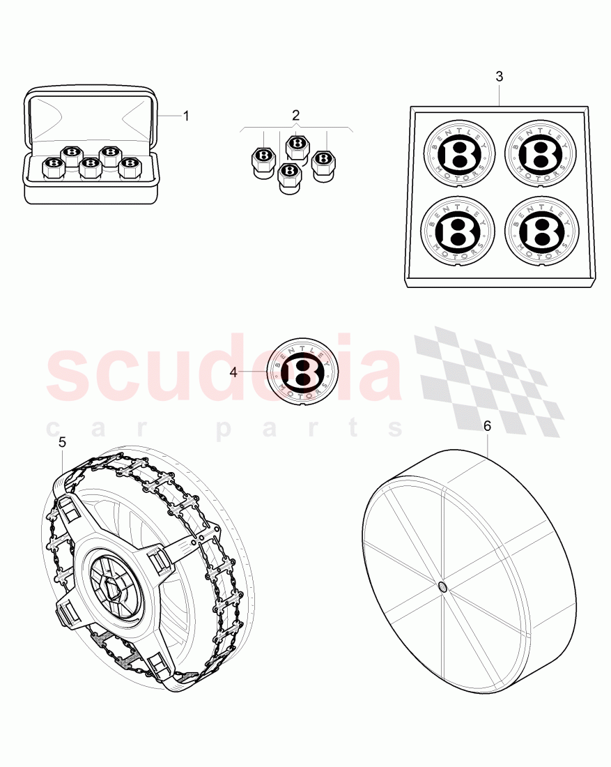 Original Accessories, Snow chains of Bentley Bentley Continental Supersports (2009-2011)
