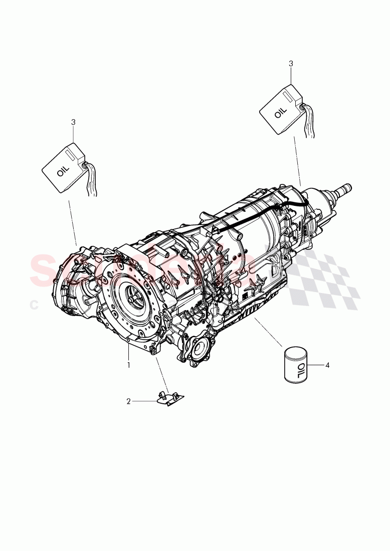 8-speed automatic gearbox, for 4 wheel drive of Bentley Bentley Bentayga (2015+)