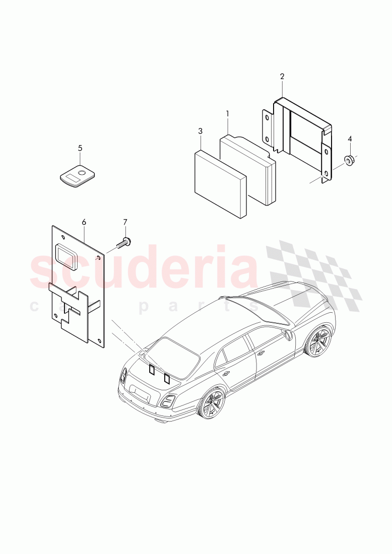 Vehicle positioning system, D - MJ 2017>> of Bentley Bentley Mulsanne (2010+)