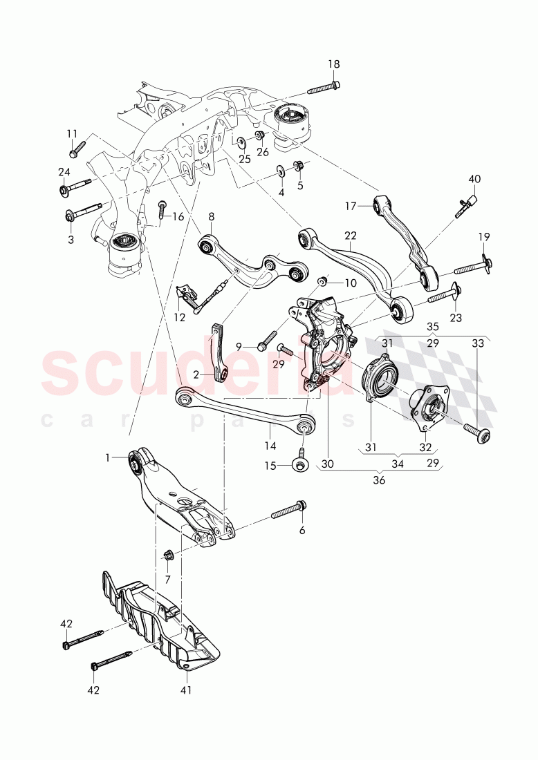 track control arm, wheel bearing housing of Bentley Bentley Bentayga (2015+)