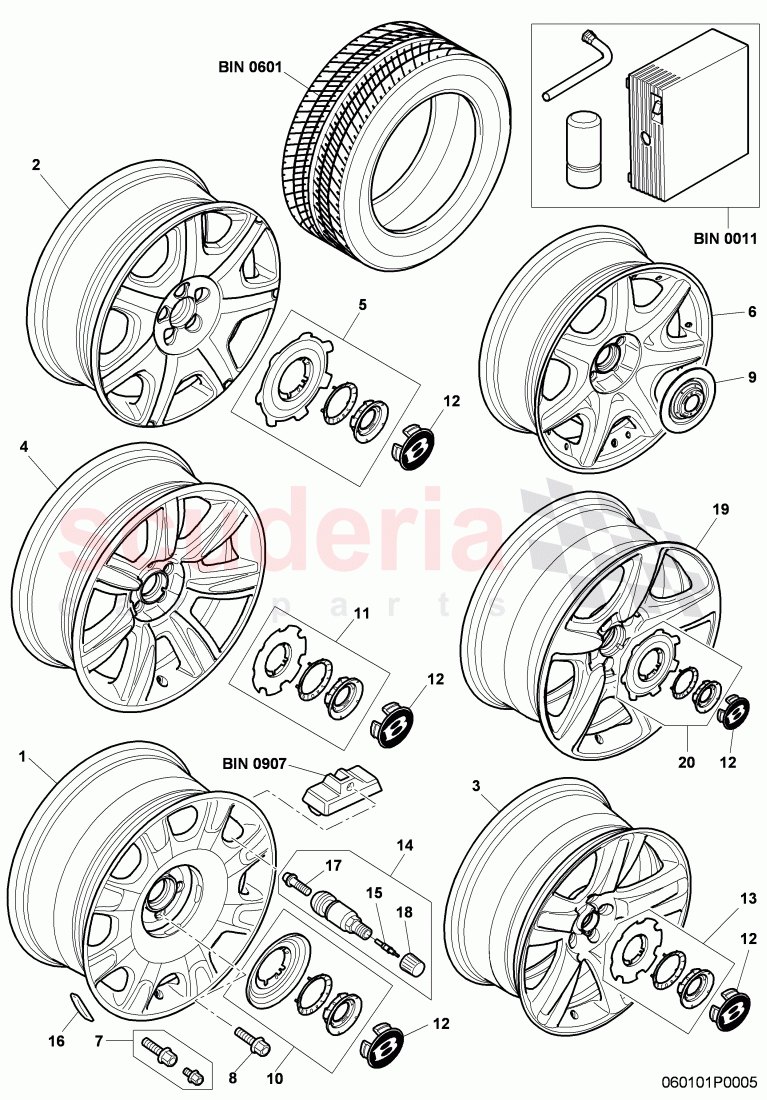 alloy wheel, D - MJ 2007>> - MJ 2008 of Bentley Bentley Continental Flying Spur (2006-2012)