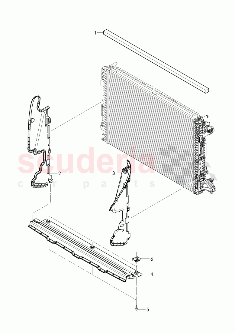 air duct, Coolant radiator of Bentley Bentley Bentayga (2015-2020)