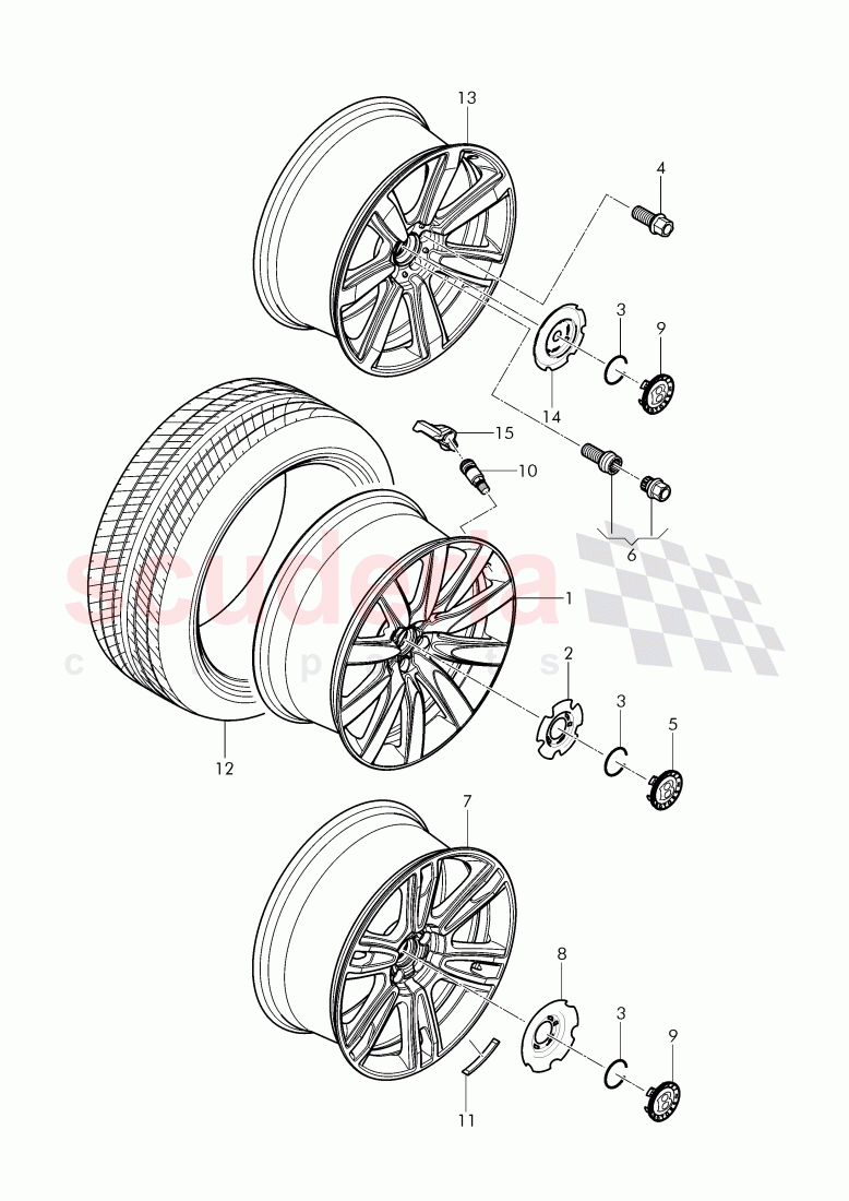 Complete wheels and tires of Bentley Bentley Continental GT (2011-2018)