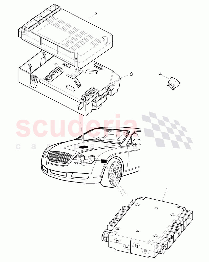 Control Modules for electric, systems, F 3W-4-020 001>> 3W-6-039 935 of Bentley Bentley Continental GT (2003-2010)