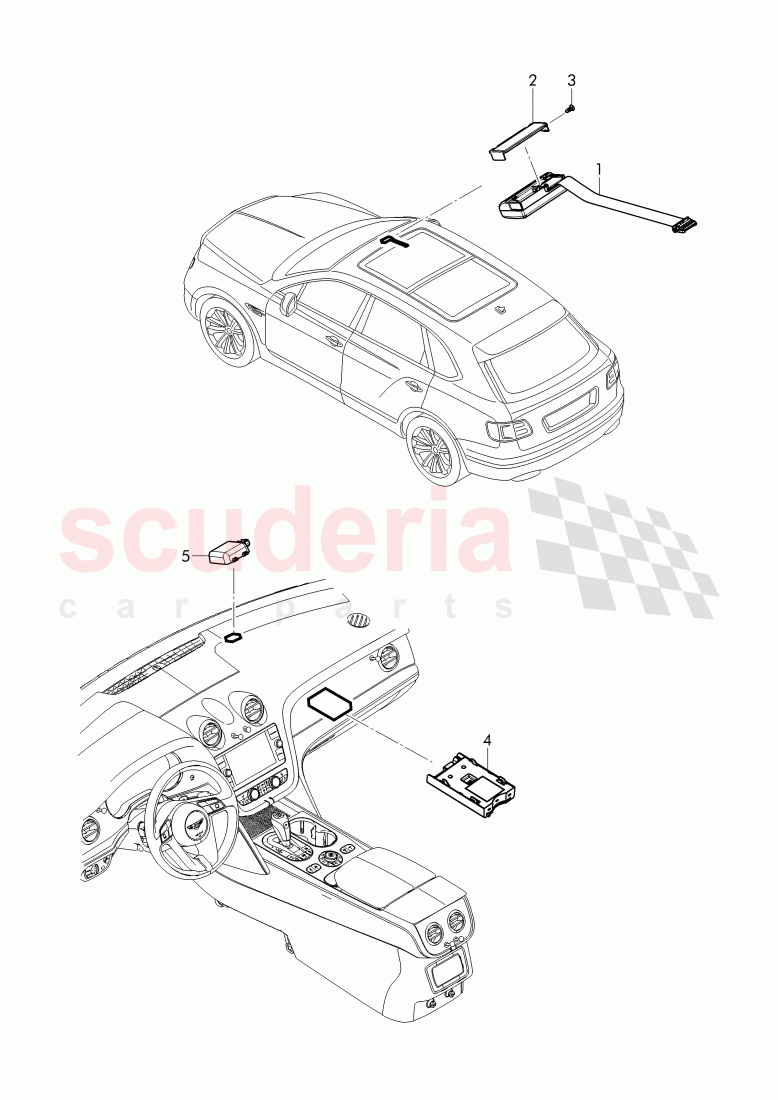 electrical parts for road toll system of Bentley Bentley Bentayga (2015+)