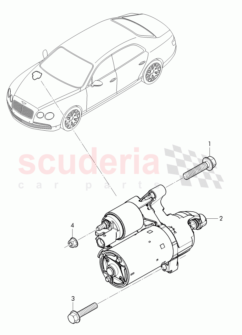 starter of Bentley Bentley Continental Flying Spur (2013+)