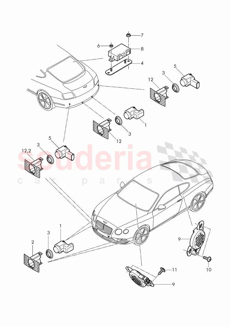parking assist, D - MJ 2016>> of Bentley Bentley Continental GT (2011-2018)