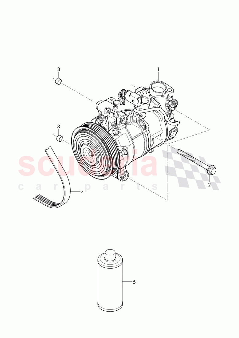 air conditioner compressor, mounting parts for refrigerant compressor of Bentley Bentley Bentayga (2015+)