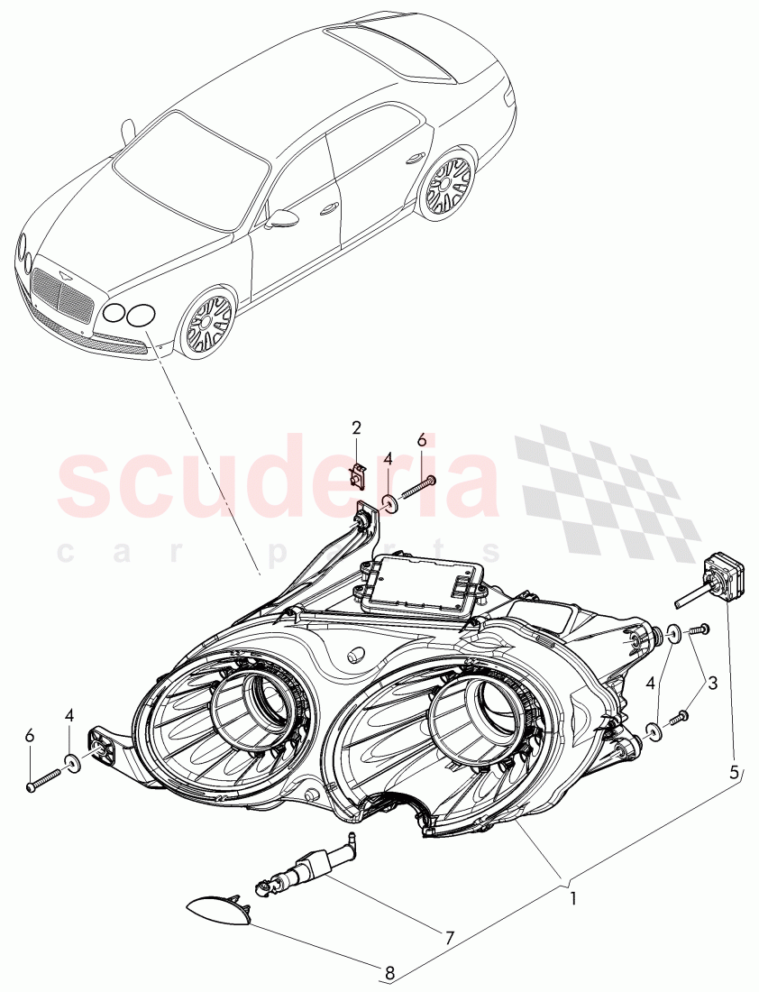 headlamp of Bentley Bentley Continental Flying Spur (2013+)