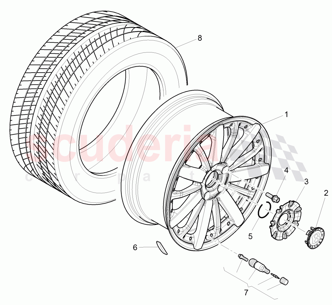 Complete wheels and tires, D >> - MJ 2016 of Bentley Bentley Mulsanne (2010+)