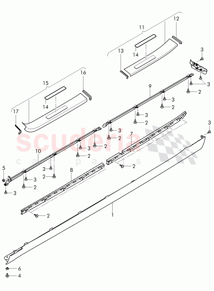sill panel trim, scuff plate - sill panel, D >> - MJ 2016 of Bentley Bentley Continental Flying Spur (2013+)